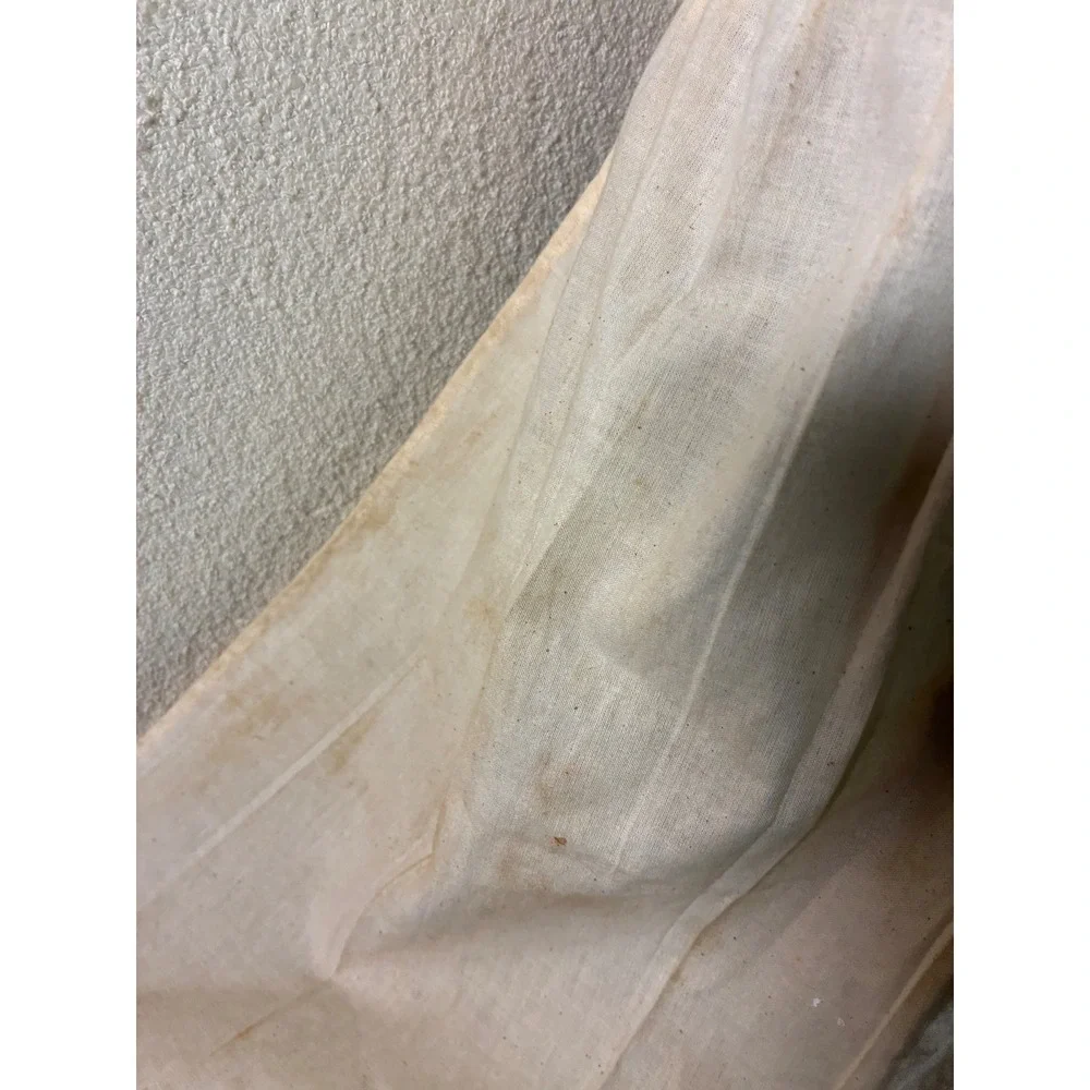 Unbranded Quilted Apron Women OS Cream Fair Cathedral Window Lace Trim Vintage